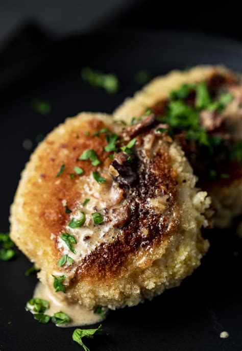 crispy-fried-risotto-cakes-with-pancetta-cream-sauce image