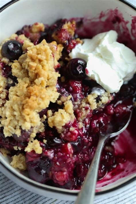 the-best-blueberry-crisp-recipe-cookies-cups image
