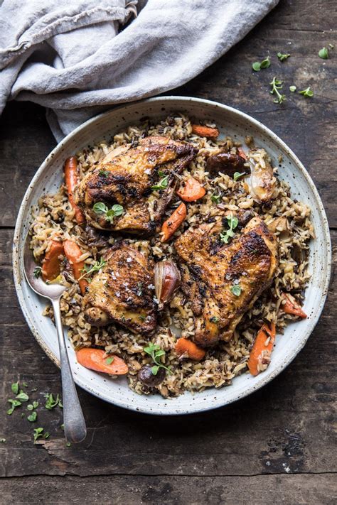 slow-cooker-herbed-chicken-and-rice-pilaf-half image