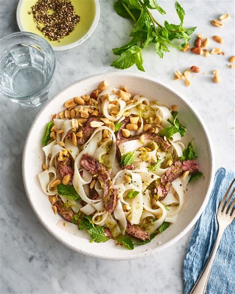 steak-and-rice-noodle-salad-with-mint-and-peanuts image