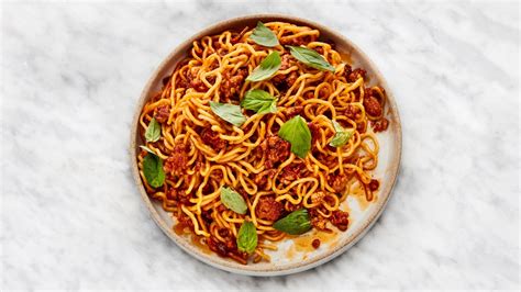 spicy-sweet-sambal-pork-noodles-recipe-bon-apptit image