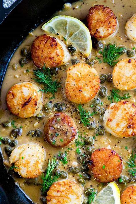 pan-seared-scallops-with-lemon-caper-sauce-the image
