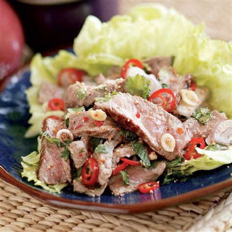 thai-beef-salad-with-mint-cilantro-recipe-finecooking image
