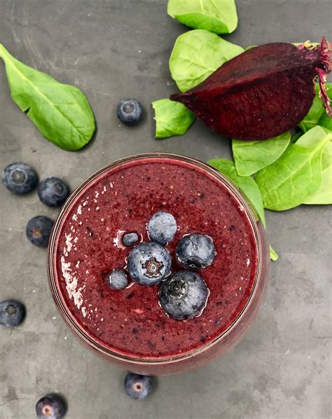 beet-blueberry-antioxidant-vegan-smoothie-just image
