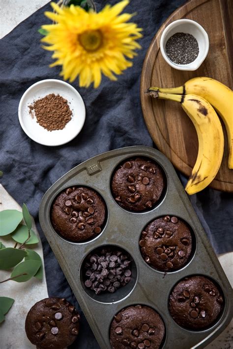 chocolate-banana-chia-seeds-muffins-krolls-korner image