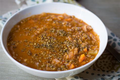 double-lentil-garlic-soup-with-red-and-green-lentils image