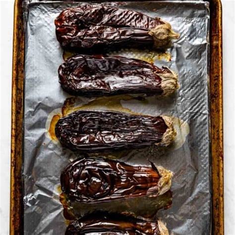 how-to-roast-whole-eggplant-in-oven-whole-baked image