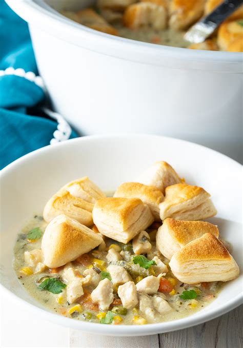 crock-pot-chicken-pot-pie-with-biscuits-a-spicy image