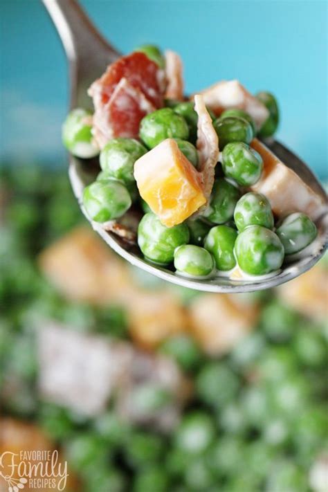 pea-salad-with-bacon-and-creamy-sauce-favorite image