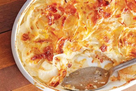 super-cheesy-bacon-and-onion-potato-gratin image