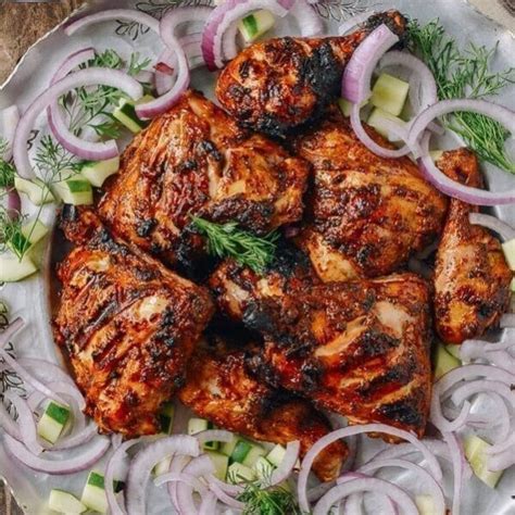 grilled-tandoori-chicken-with-indian-style-rice-the image
