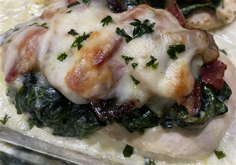 smothered-chicken-with-creamed-spinach-sauted image
