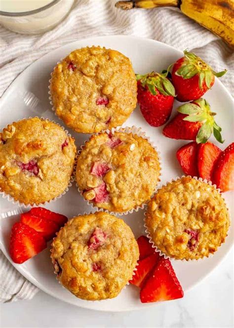 healthy-strawberry-banana-muffins-family-food-on-the image