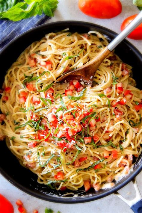 garlic-mozzarella-margherita-pasta-lightened-up image