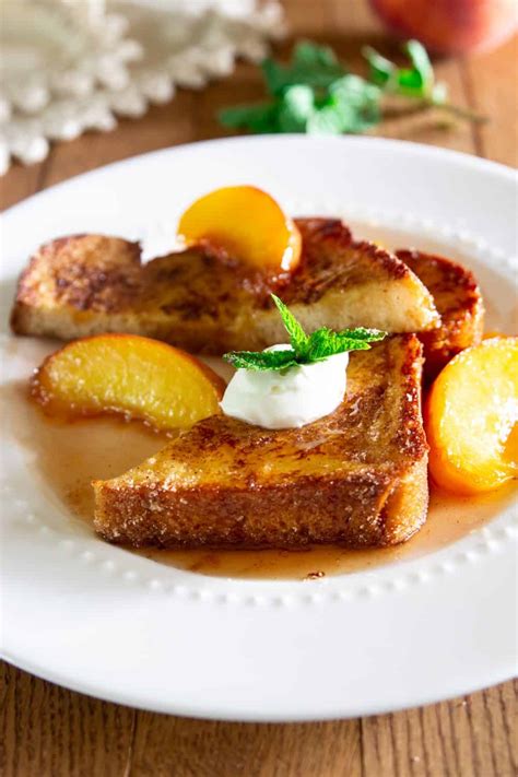 best-french-toast-recipe-with-caramelized-peaches image