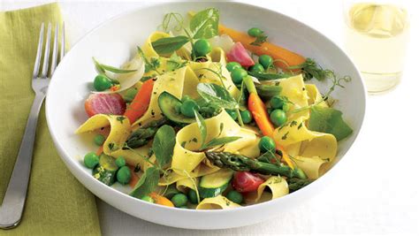 spring-vegetable-ragout-with-fresh-pasta-finecooking image