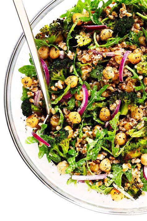 roasted-broccoli-and-farro-bowls-gimme-some-oven image