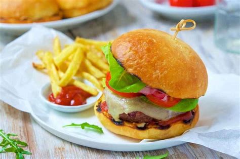 no-knead-cheese-burger-buns-recipe-king-arthur-baking image