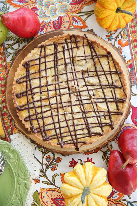 chocolate-and-custard-pear-tart-our-best-bites image