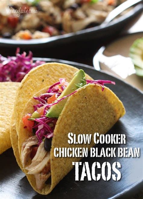 slow-cooker-chicken-black-bean-tacos-skinnytaste image