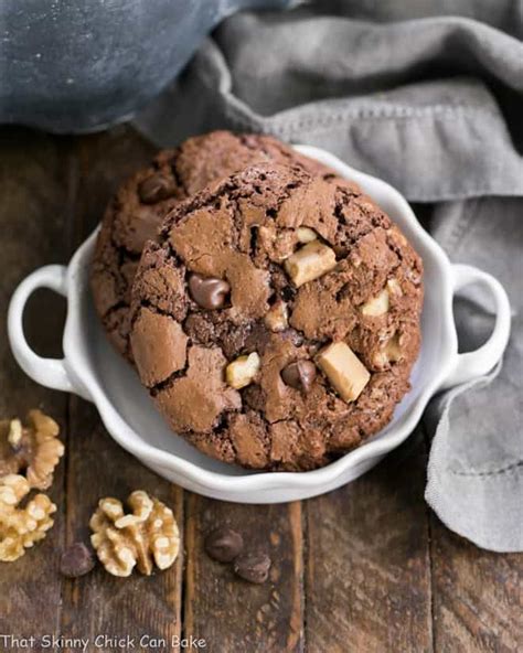 chocolate-toffee-cookies-that-skinny-chick-can-bake image