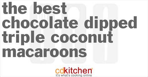 the-best-chocolate-dipped-triple-coconut-macaroons image
