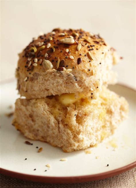 soft-whole-wheat-dinner-rolls-with-seed-topping image