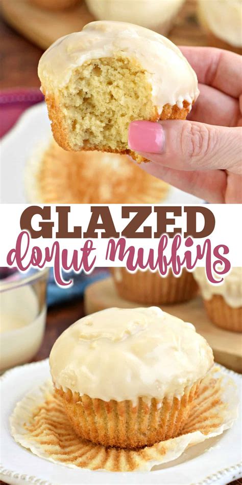 old-fashioned-glazed-donut-muffins-recipe-shugary image
