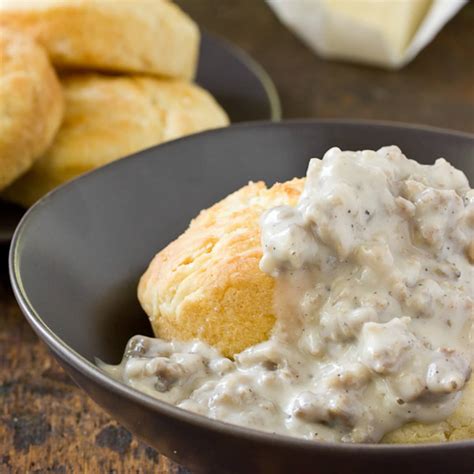 sausage-gravy-recipe-southern-style-over-biscuits image