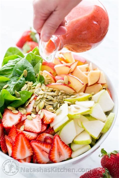 fruit-and-spinach-salad-with-strawberry-vinaigrette image