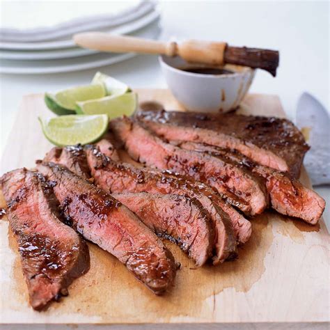 grilled-flank-steak-with-soy-chile-glaze-recipe-tom image