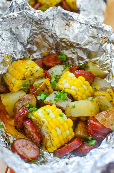 delicious-sausage-foil-packets-with-corn-the-salty-pot image