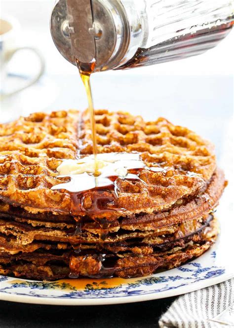 crispy-gluten-free-almond-flour-waffles-simply image