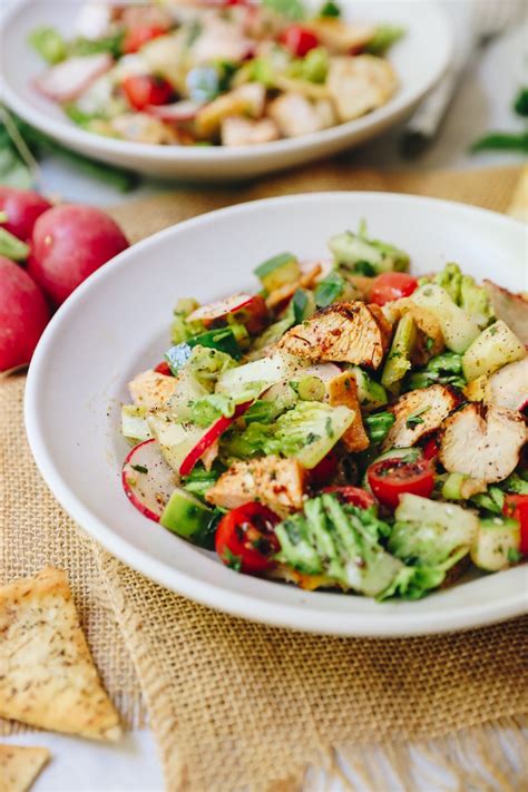 fattoush-salad-recipe-with-grilled-chicken-the-healthy image