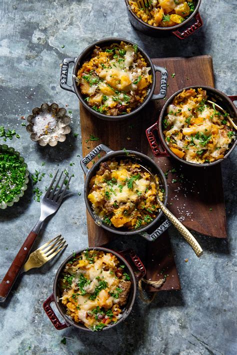 butternut-squash-and-sausage-rice-casserole-real-food image