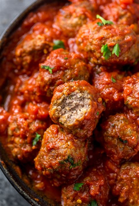 easy-baked-meatballs-recipe-video-with-marinara image