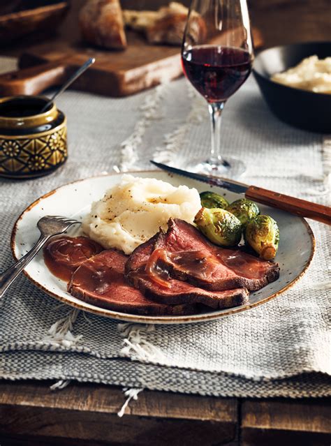 spiced-roast-beef-with-brussels-sprouts-and-red-wine image
