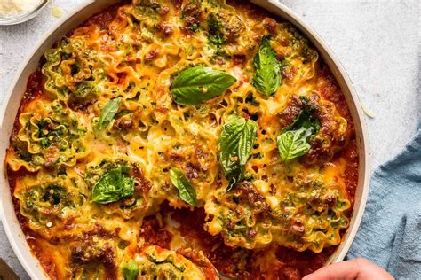 skillet-lasagna-roll-ups-with-kale-pesto-kitchn image