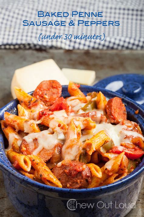 baked-penne-with-sausage-and-peppers image