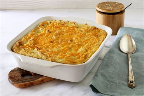 potato-casserole-with-sour-cream-and-cheddar-cheese image