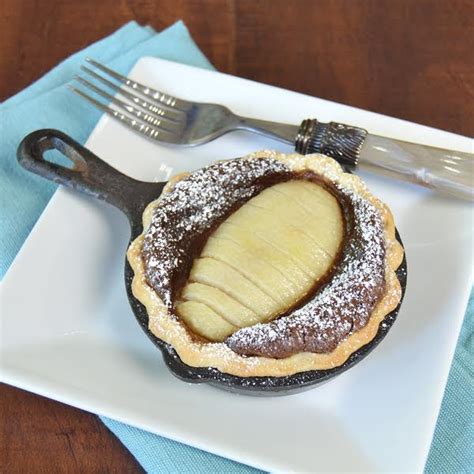 pear-and-chocolate-tarts-craftybaking-formerly image