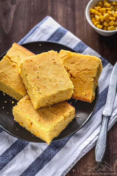 homemade-cornbread-with-cheddar-cheese-rustic image