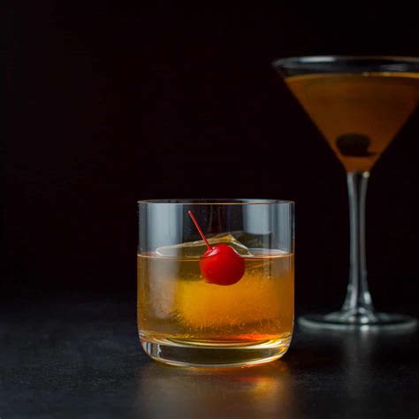 bourbon-manhattan-cocktail-dishes-delish image