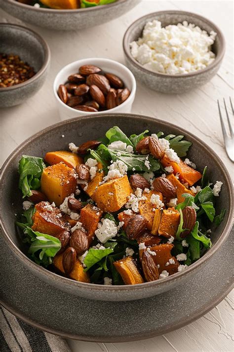 roasted-butternut-or-pumpkin-feta-arugula-rocket-salad image