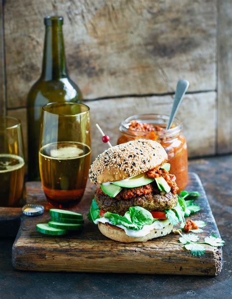 indian-spiced-lamb-lentil-burgers-with-easy-tomato image