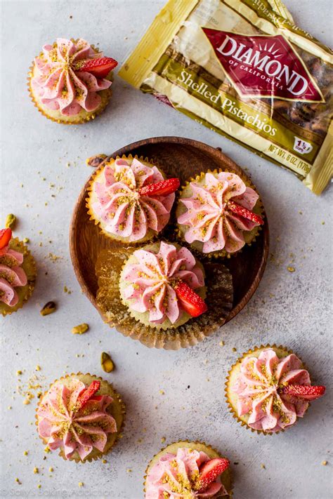 pistachio-cupcakes-with-strawberry-frosting-sallys image