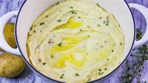 garlic-and-leek-creme-fraiche-mashed-potatoes image