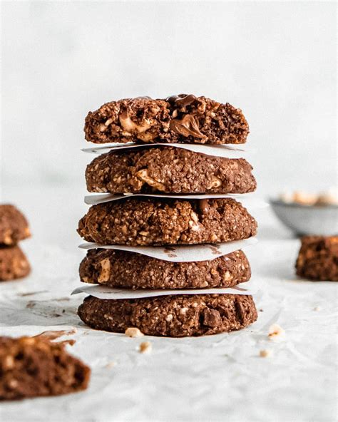 1-bowl-vegan-dark-chocolate-hazelnut-cookies image