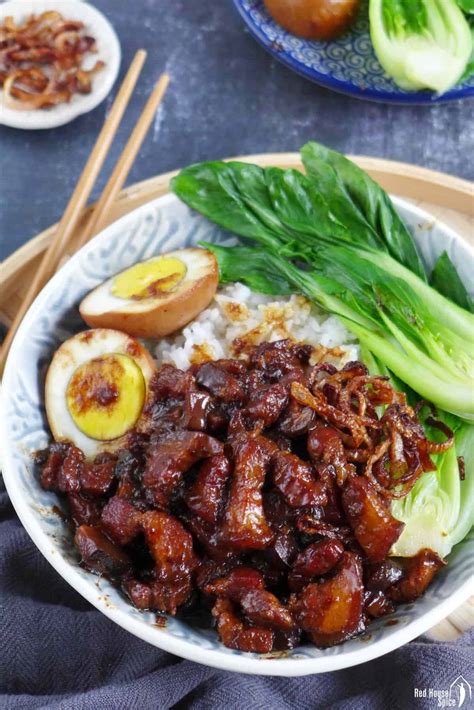lu-rou-fan-taiwanese-pork-rice-bowl-卤肉饭-red image
