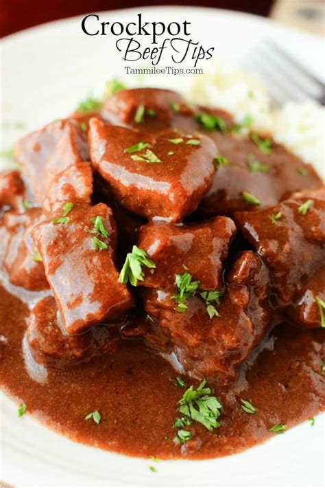 slow-cooker-crockpot-beef-tips-and-gravy image